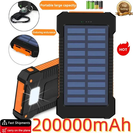 Solar Power Bank — High Capacity Portable Charger (50,000mAh to 200,000mAh)