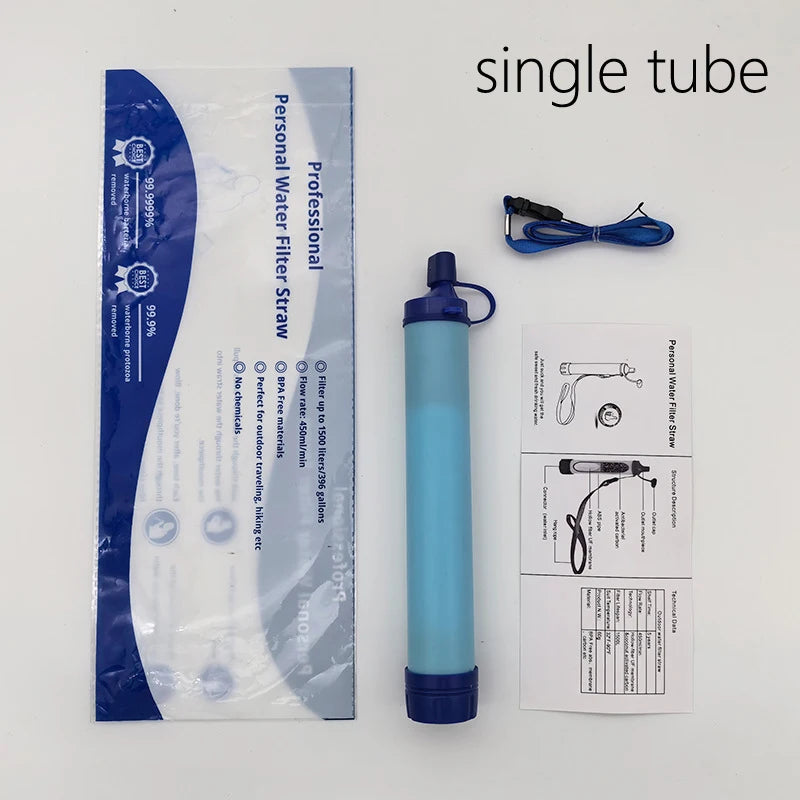 Outdoor Mini Water Filter Straw – Portable Survival Water Purifier