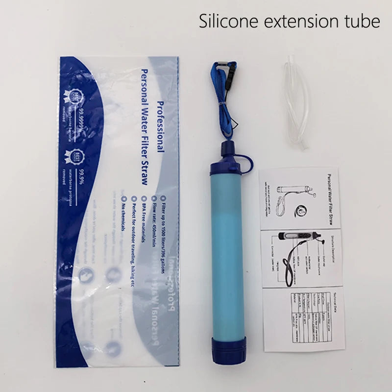 Outdoor Mini Water Filter Straw – Portable Survival Water Purifier